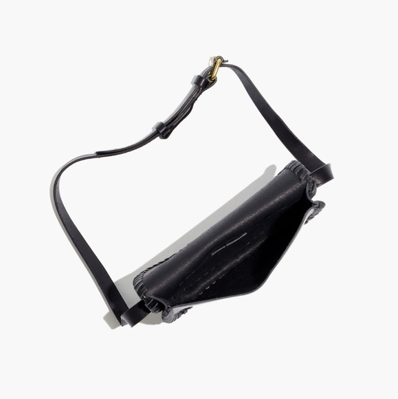 Madewell The Whipstitch Belt Bag In Black Leather Gold Hardware - Picture 5 of 15